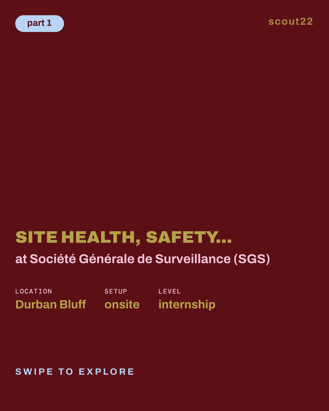 Site Health, Safety, Environment, Quality Intern at Société Générale de Surveillance (SGS)
