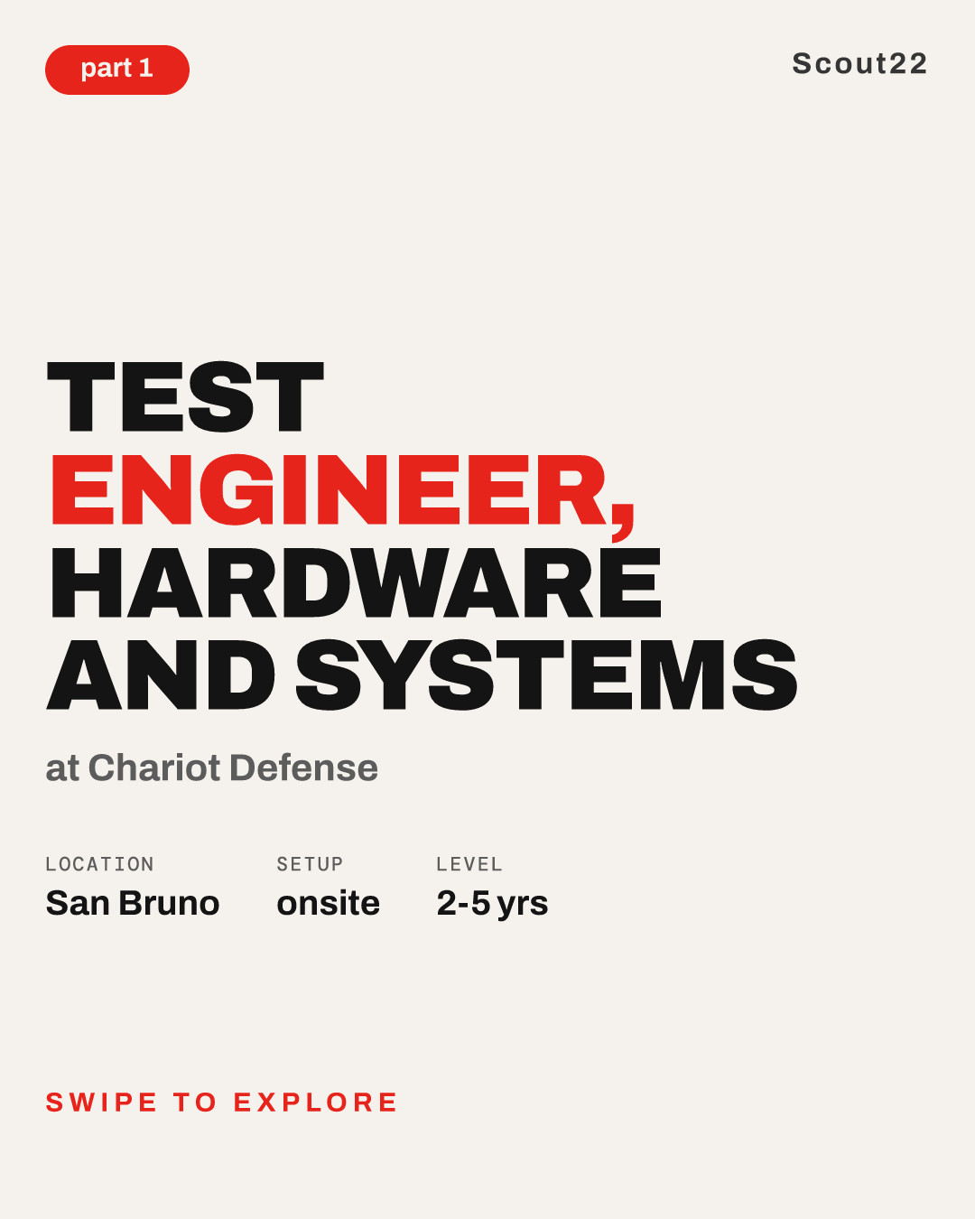 Test Engineer, Hardware and Systems at Chariot Defense