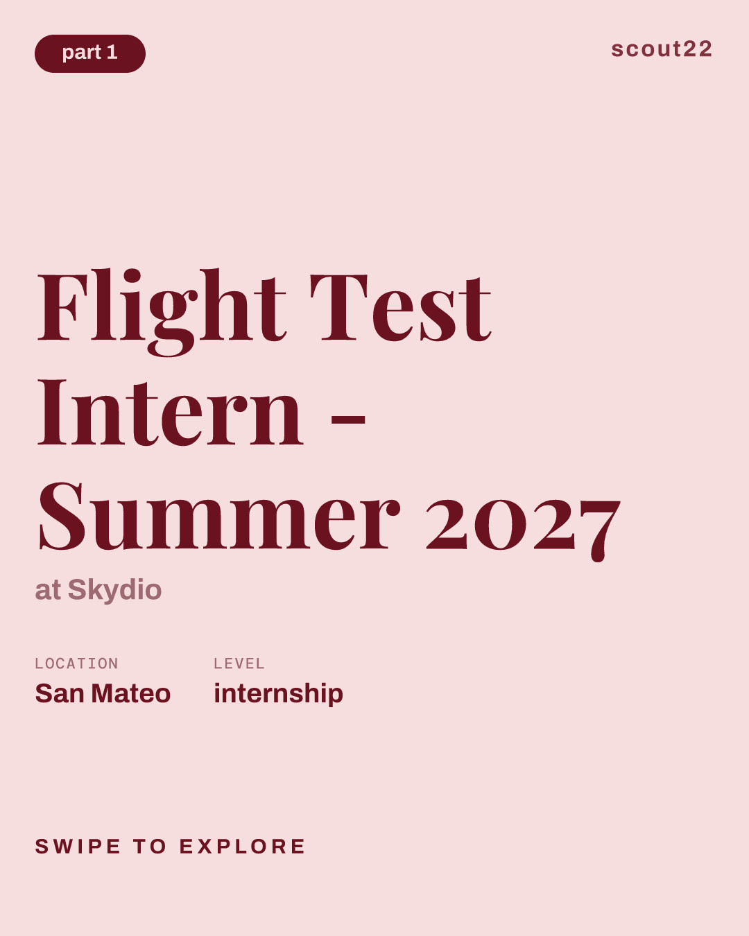 Flight Test Intern - Summer 2027 at Skydio