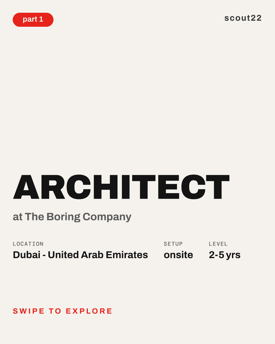 Architect at The Boring Company