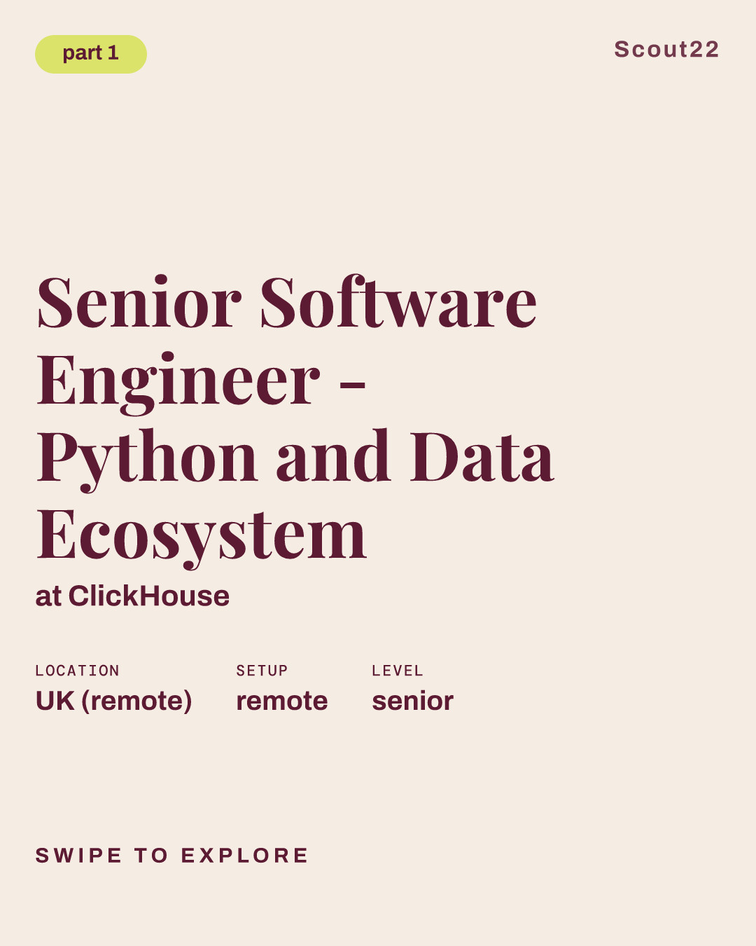 Senior Software Engineer - Python and Data Ecosystem at ClickHouse