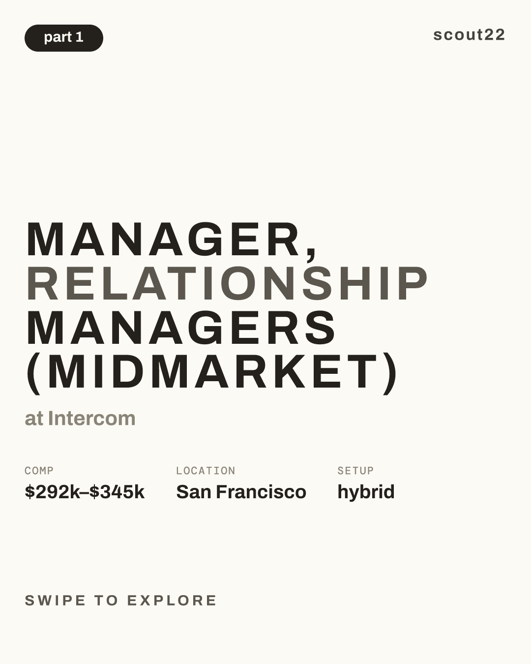 Manager, Relationship Managers (MidMarket) at Intercom