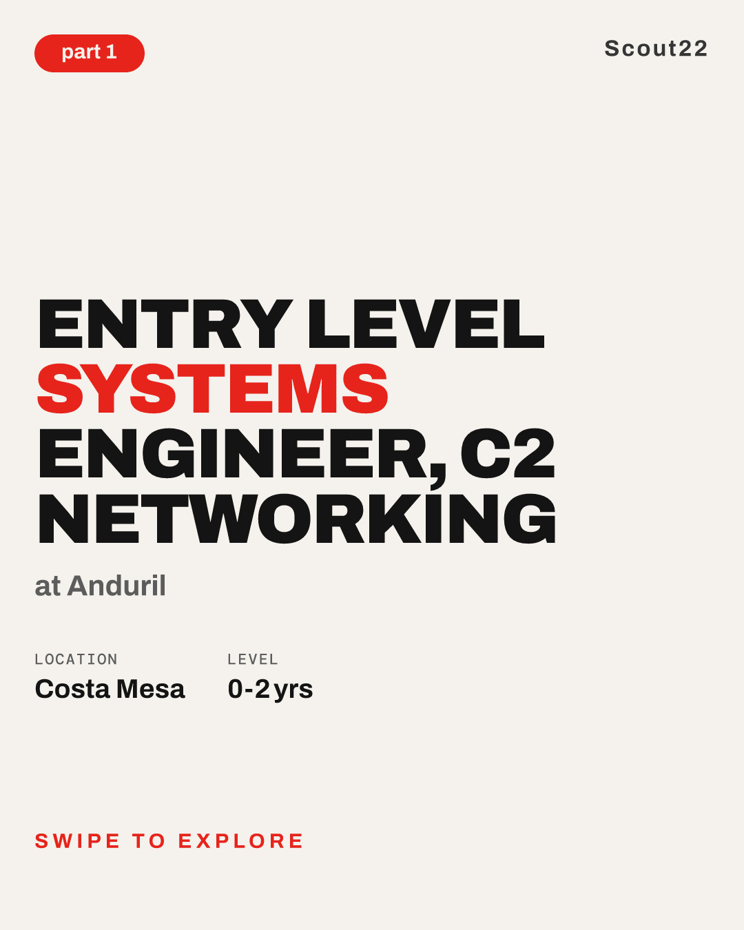 Entry Level Systems Engineer, C2 Networking at Anduril