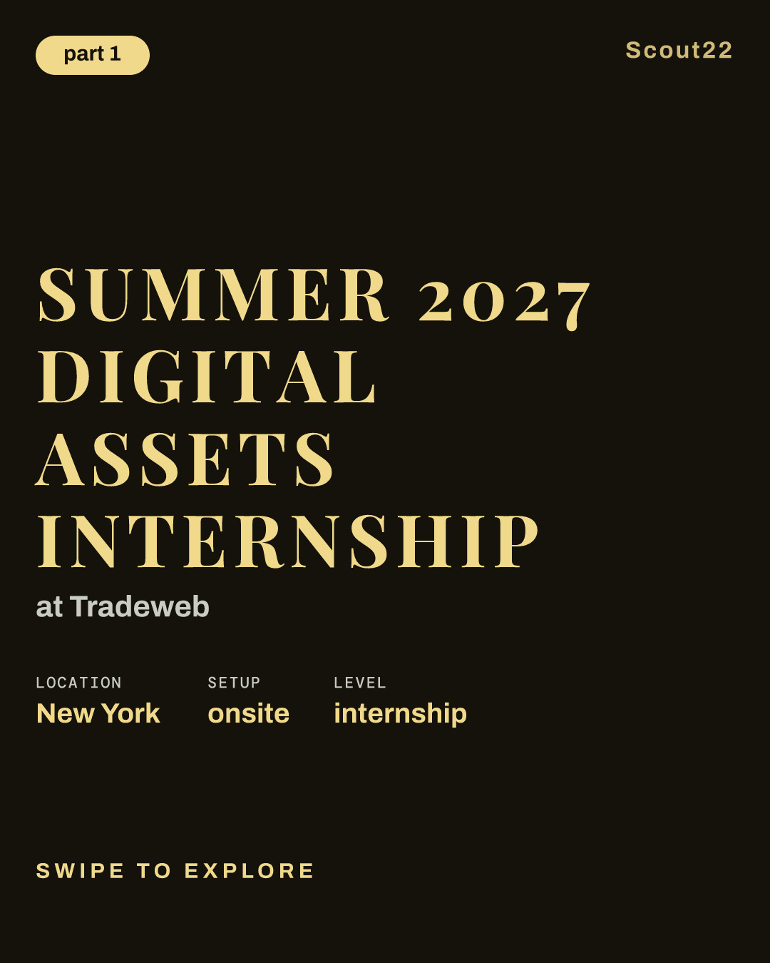 Summer 2027 Digital Assets Internship at Tradeweb