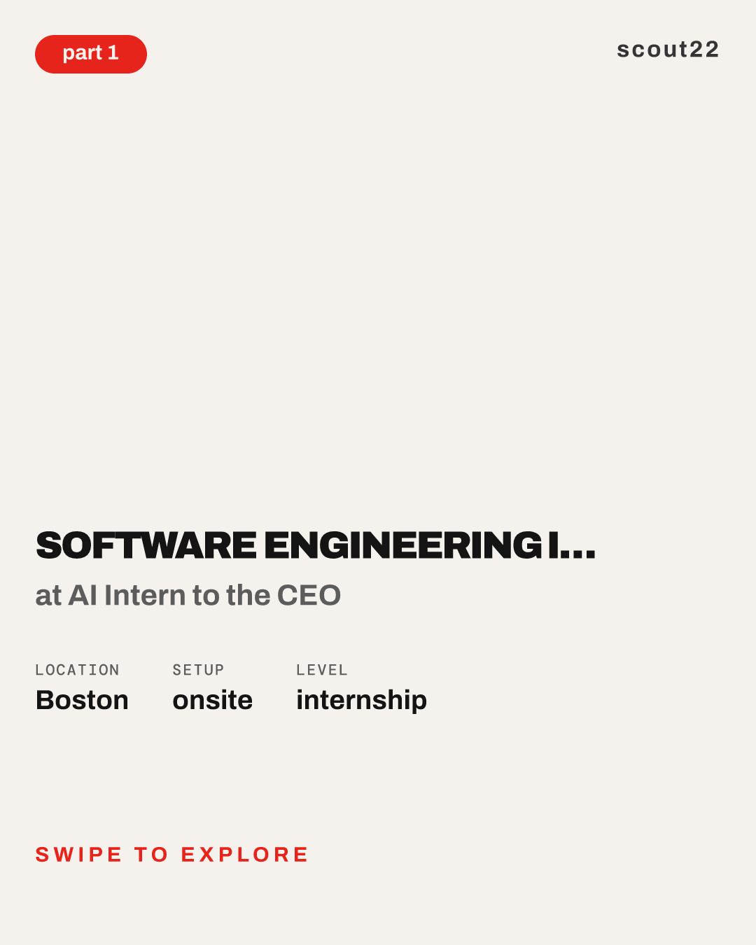 Software Engineering Intern - SWE/ML (Summer 2027) at AI Intern to the CEO