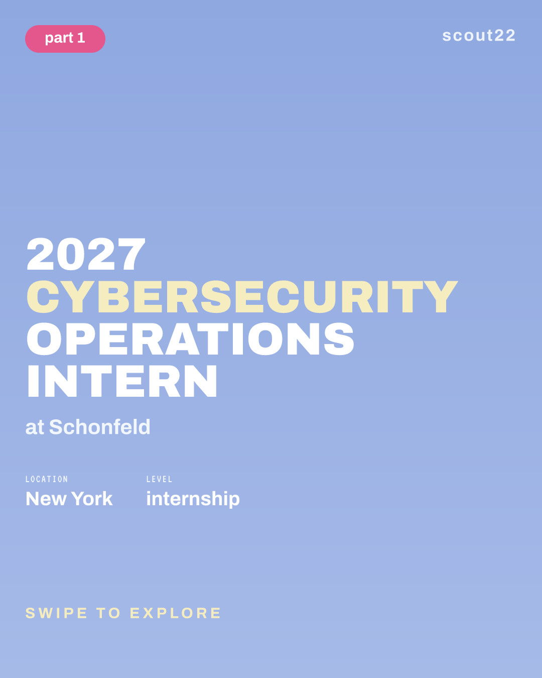 2027 Cybersecurity Operations Intern at Schonfeld