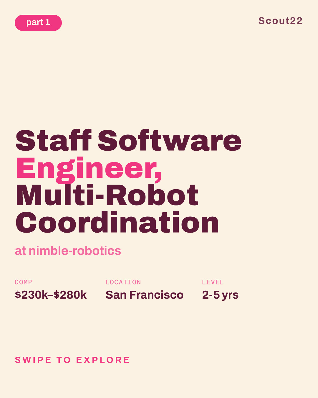 Staff Software Engineer, Multi-Robot Coordination at nimble-robotics