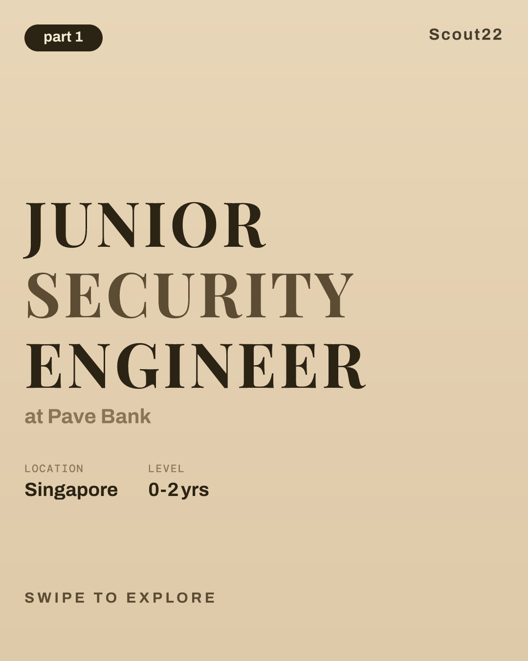 Junior Security Engineer at Pave Bank