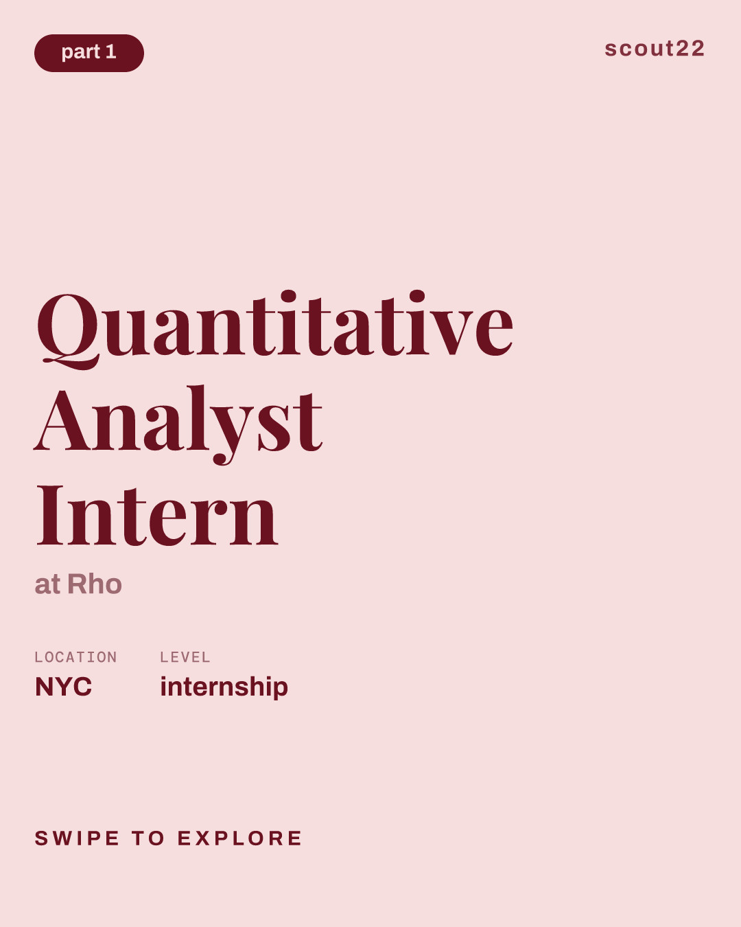 Quantitative Analyst Intern at Rho