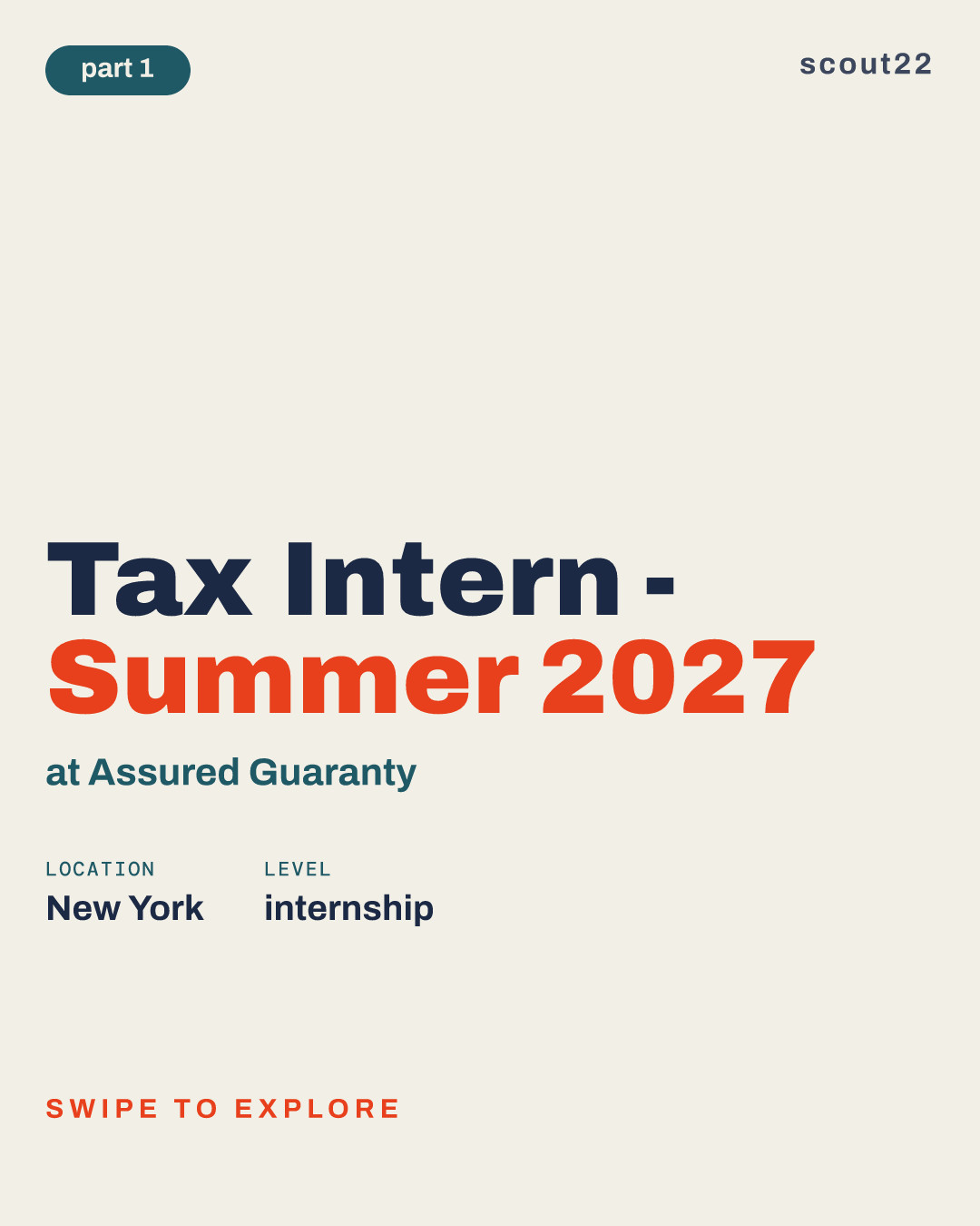 Tax Intern - Summer 2027 at Assured Guaranty