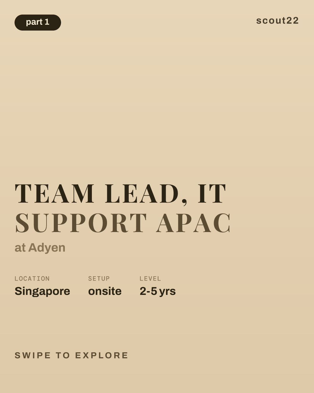 Team Lead, IT support APAC at Adyen