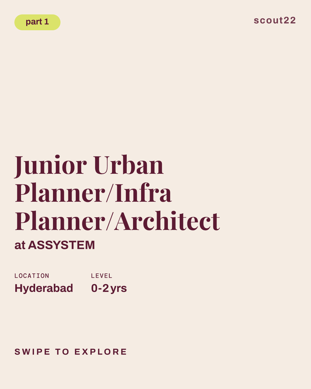 Junior Urban Planner/Infra Planner/Architect at ASSYSTEM