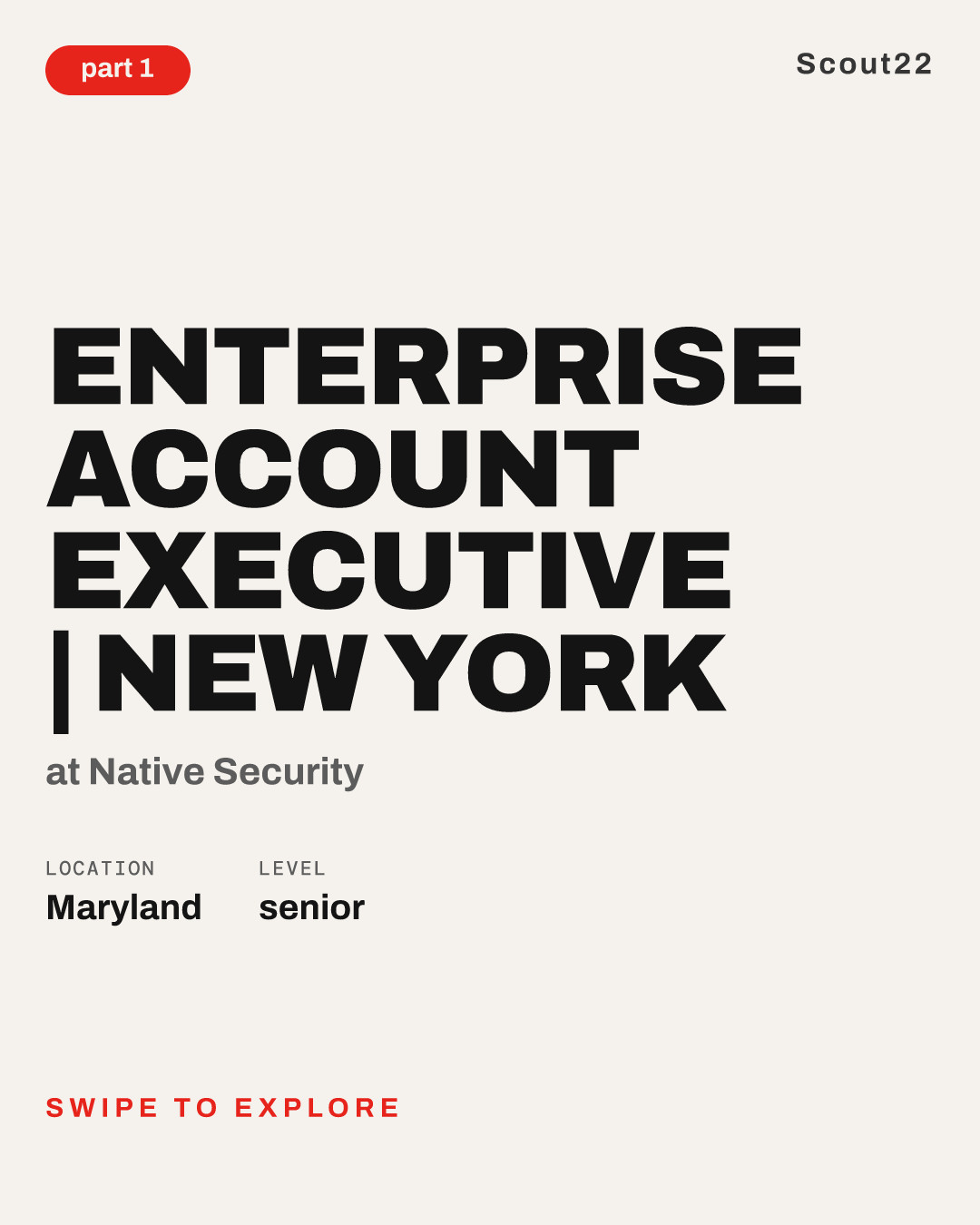 Enterprise Account Executive | New York at Native Security