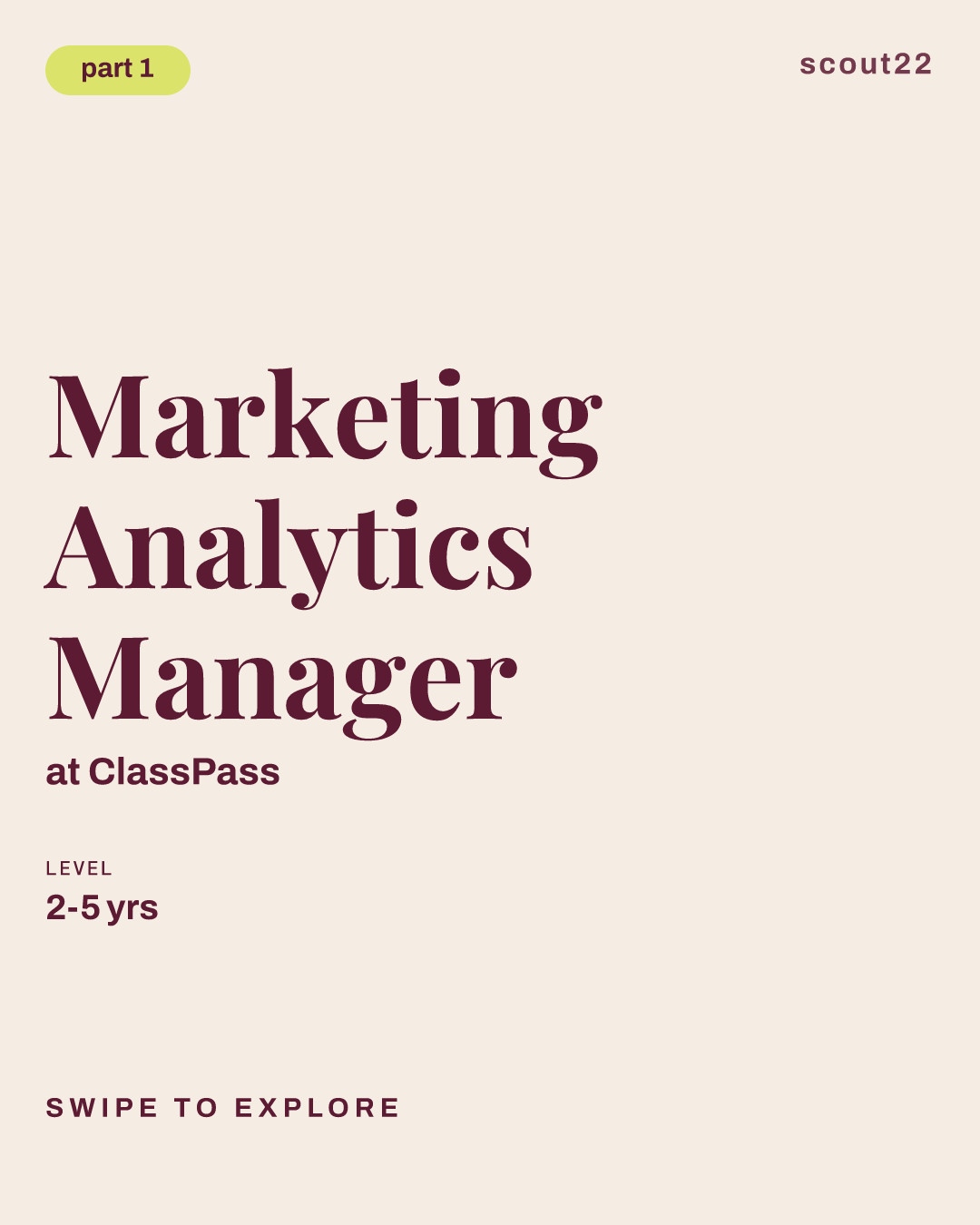 Marketing Analytics Manager at ClassPass