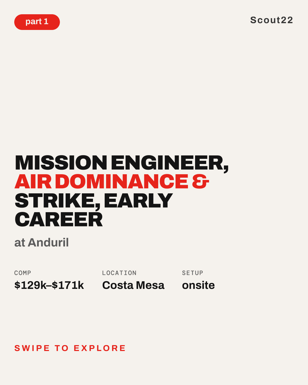 Mission Engineer, Air Dominance & Strike, Early Career at Anduril