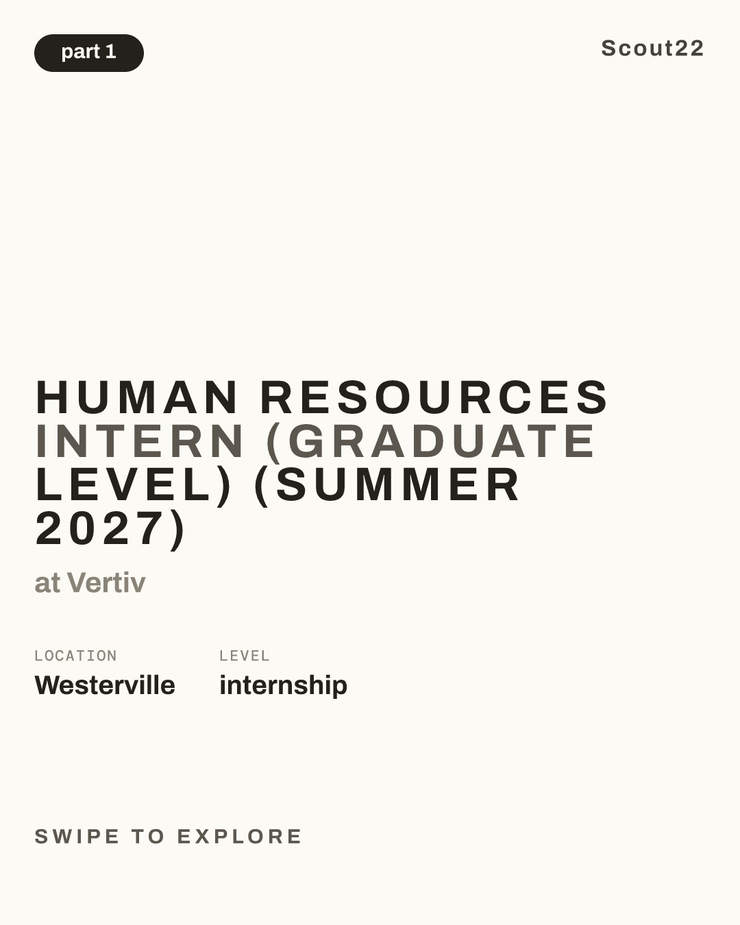Human Resources Intern (Graduate Level) (Summer 2027) at Vertiv