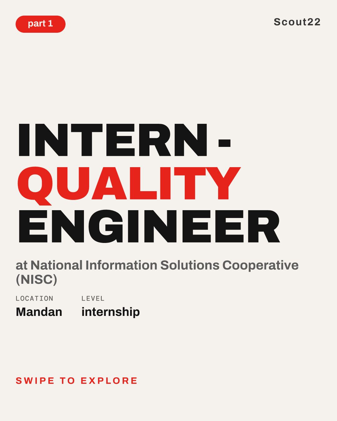 Intern - Quality Engineer at National Information Solutions Cooperative (NISC)