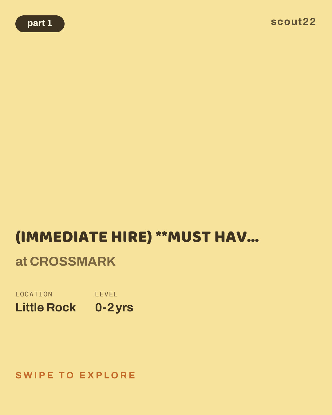 (IMMEDIATE HIRE) **MUST HAVE MERCHANDISING EXPERIENCE -PART TIME /ENTRY LEVEL **(Must be 5 miles from primary location)** at CROSSMARK