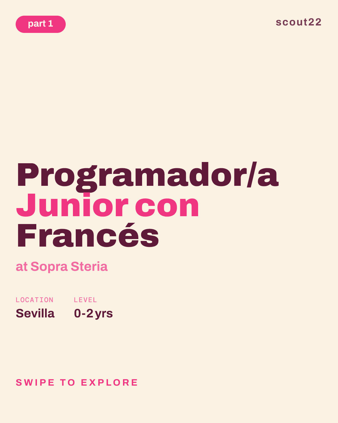 Programador/a Junior con Francés at Sopra Steria