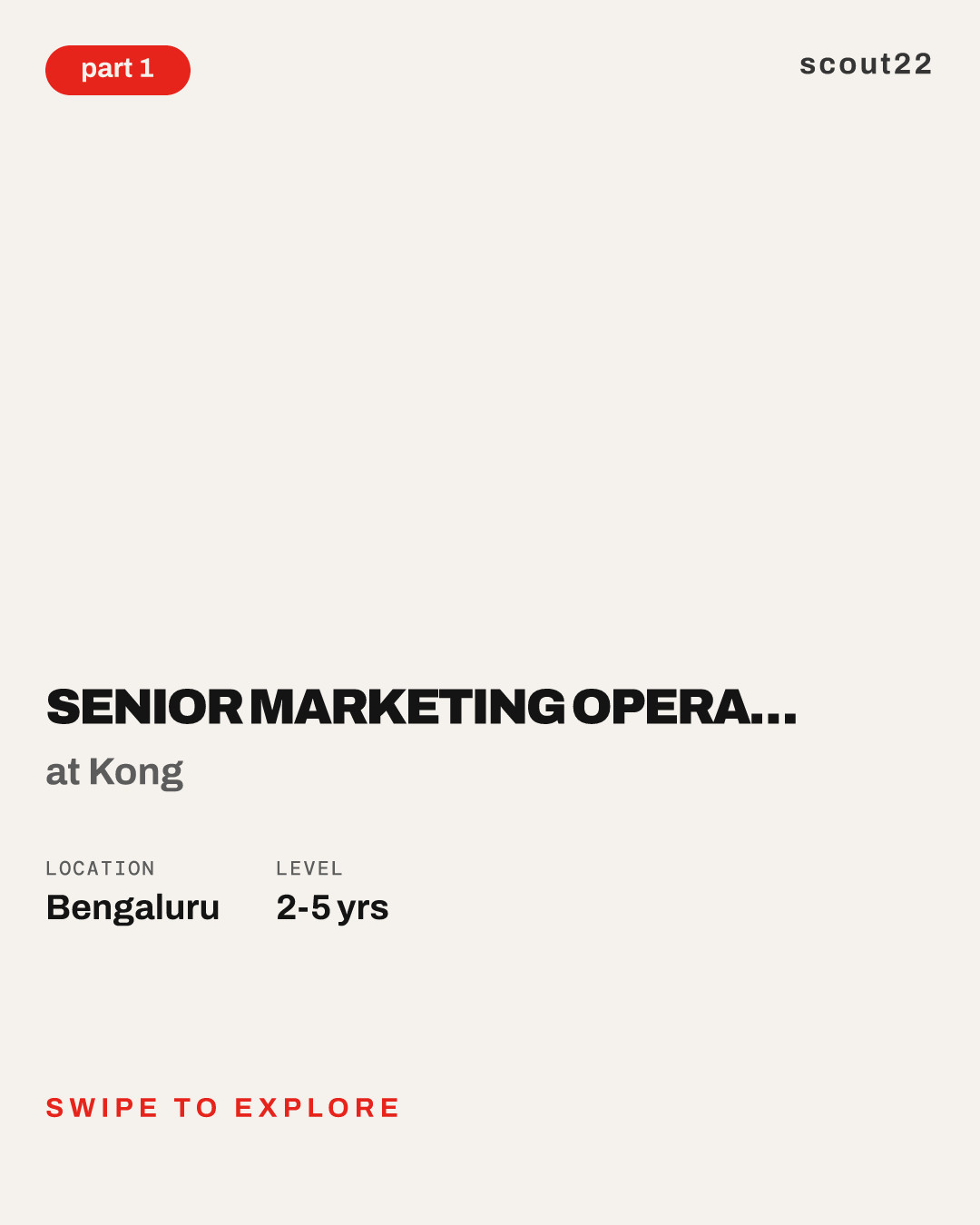 Senior Marketing Operations Analyst - India at Kong