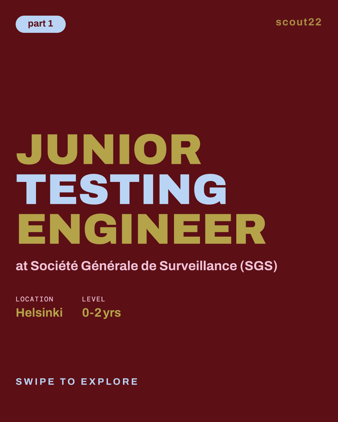 Junior Testing Engineer at Société Générale de Surveillance (SGS)