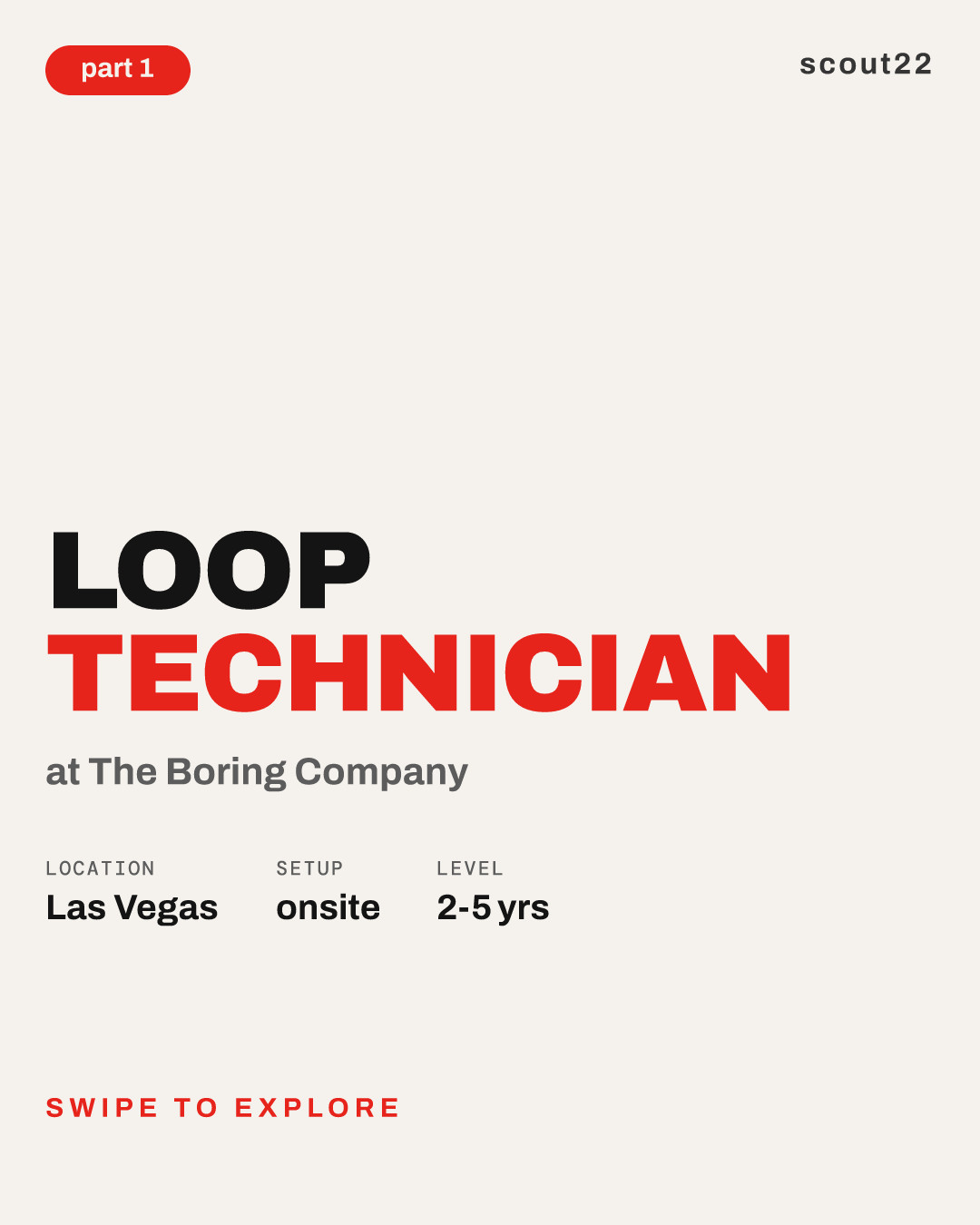 Loop Technician at The Boring Company