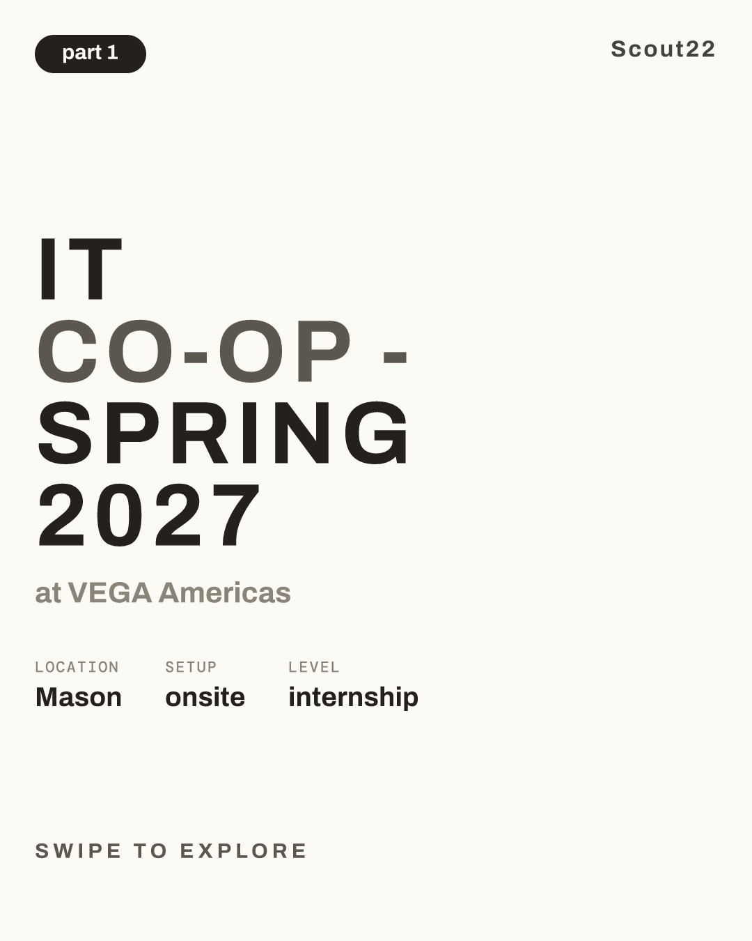 IT Co-Op - Spring 2027 at VEGA Americas