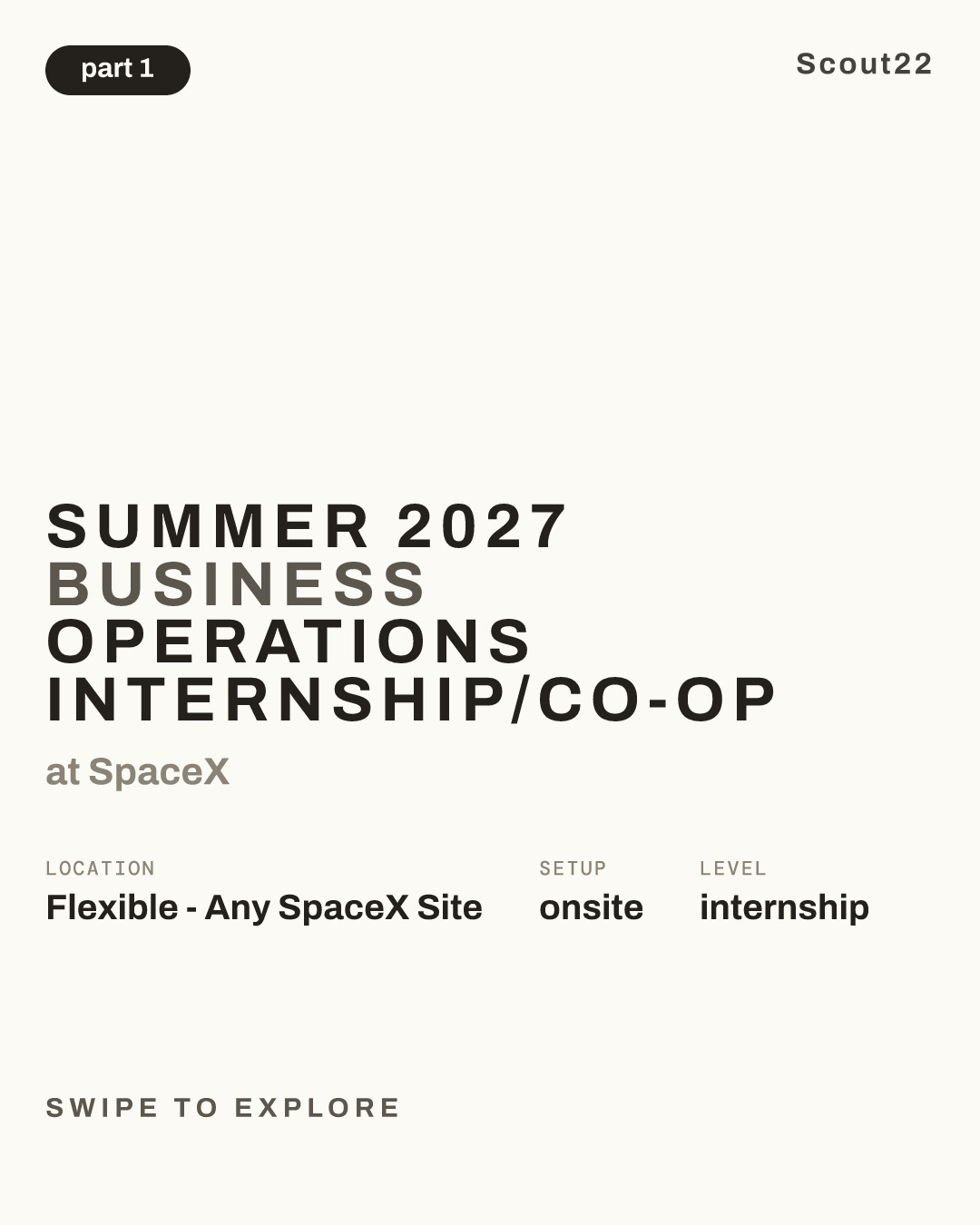 Summer 2027 Business Operations Internship/Co-op at SpaceX