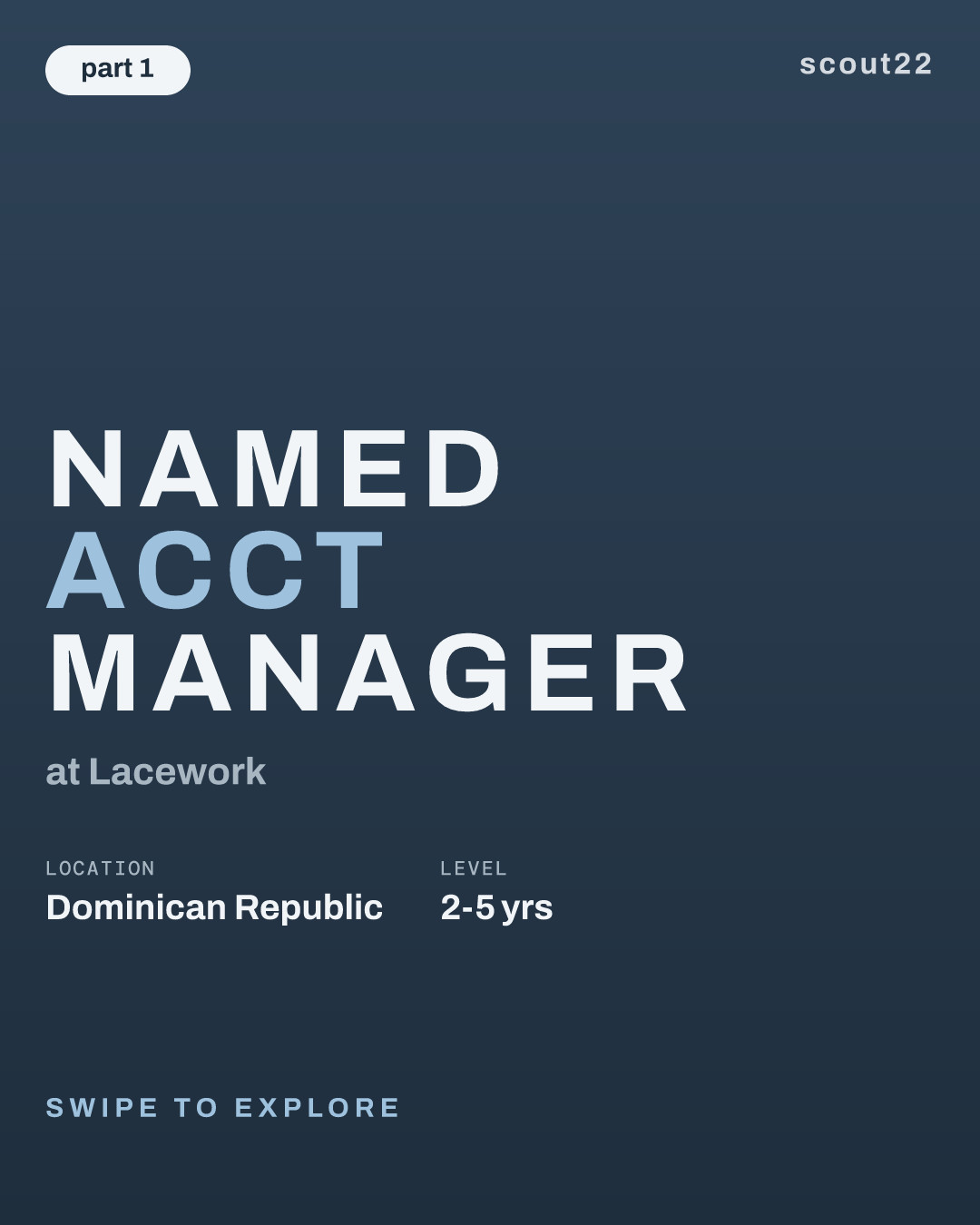 Named Acct Manager at Lacework
