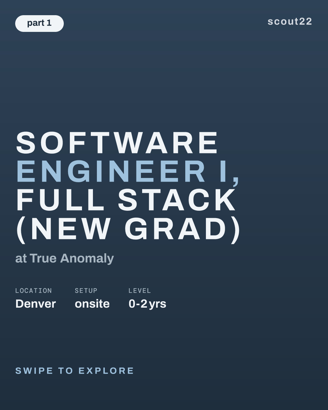 Software Engineer I, Full Stack (New Grad) at True Anomaly