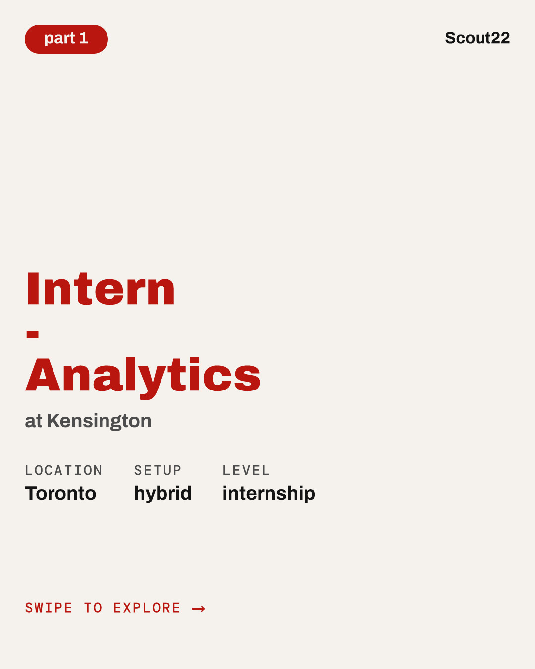 Intern - Analytics at Kensington