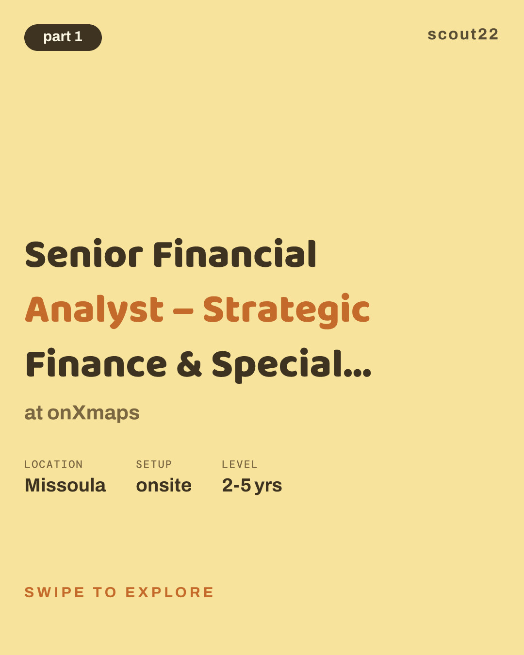 Senior Financial Analyst – Strategic Finance & Special Projects at onXmaps