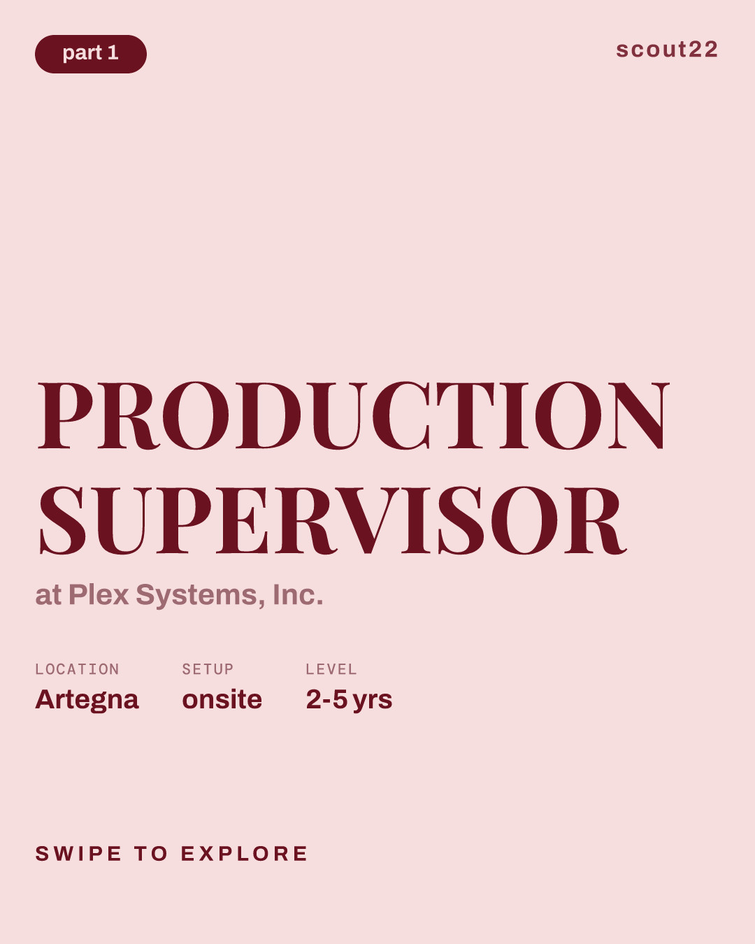 PRODUCTION SUPERVISOR at Plex Systems, Inc.