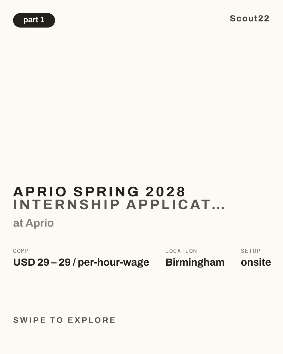 Aprio Spring 2028 Internship Application - Tax/Audit - Birmingham, AL at Aprio