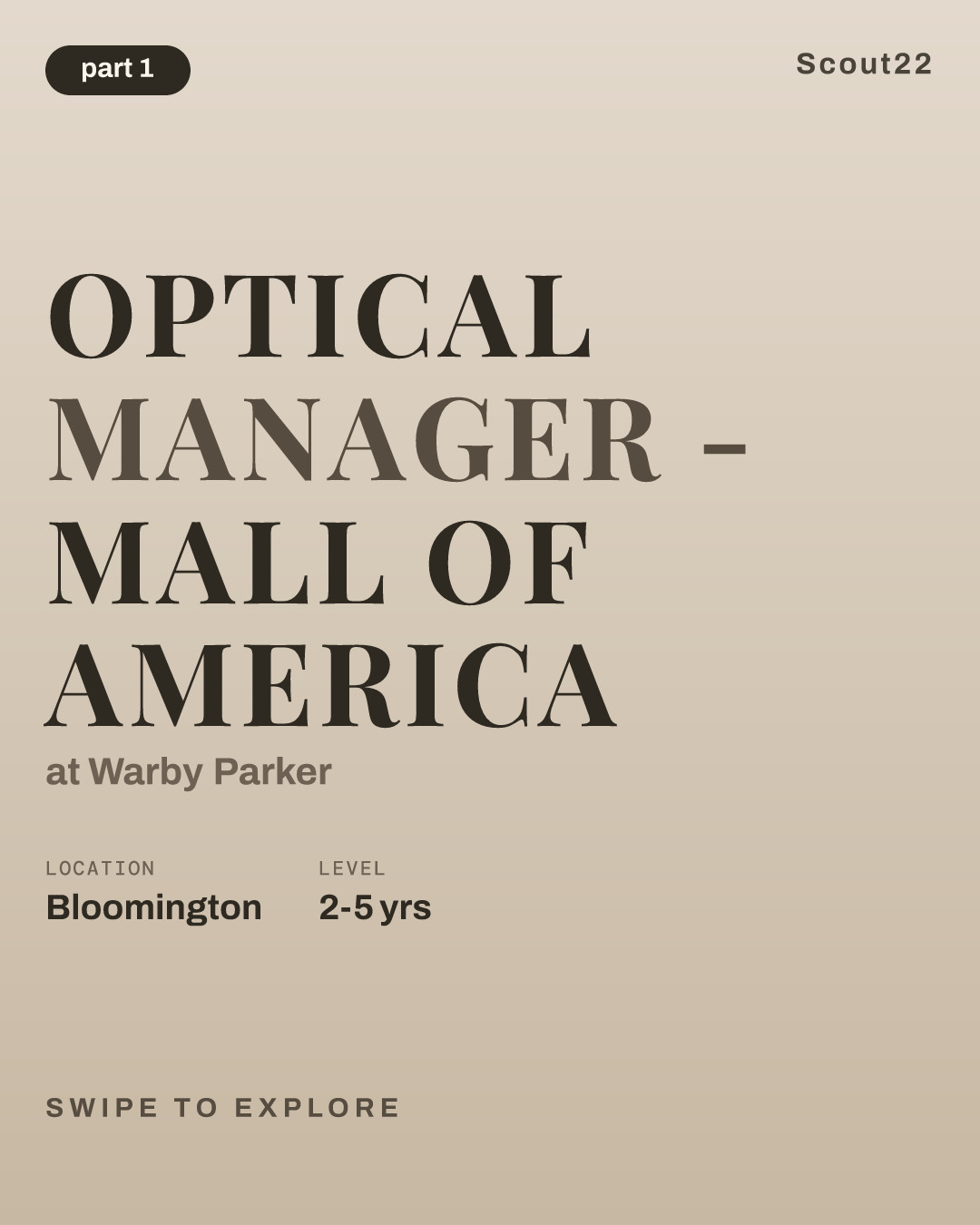 Optical Manager - Mall of America at Warby Parker