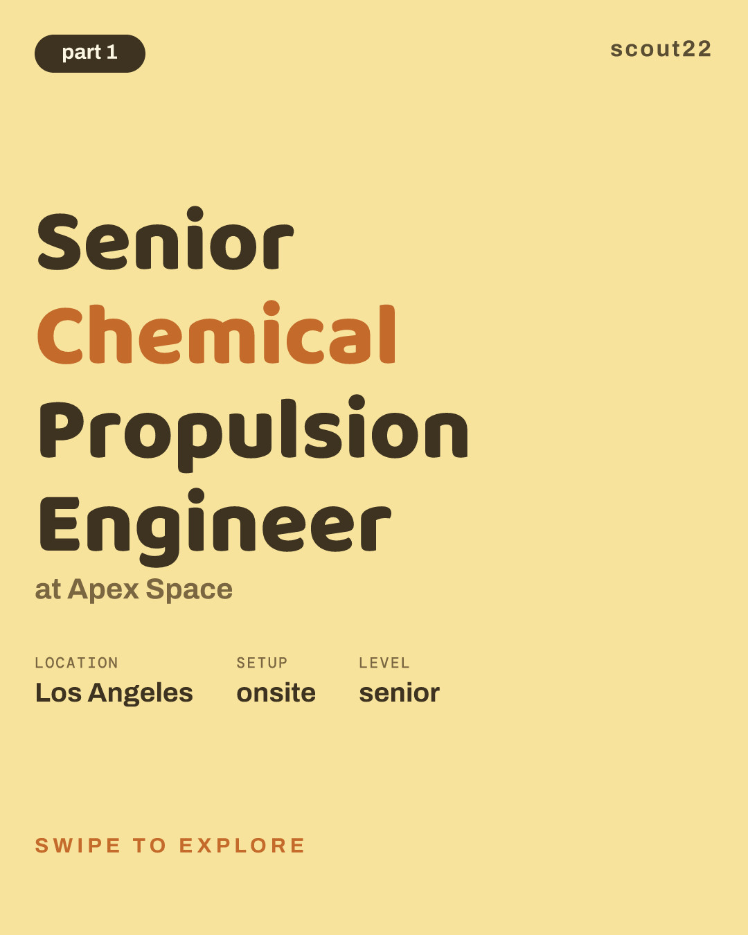 Senior Chemical Propulsion Engineer at Apex Space