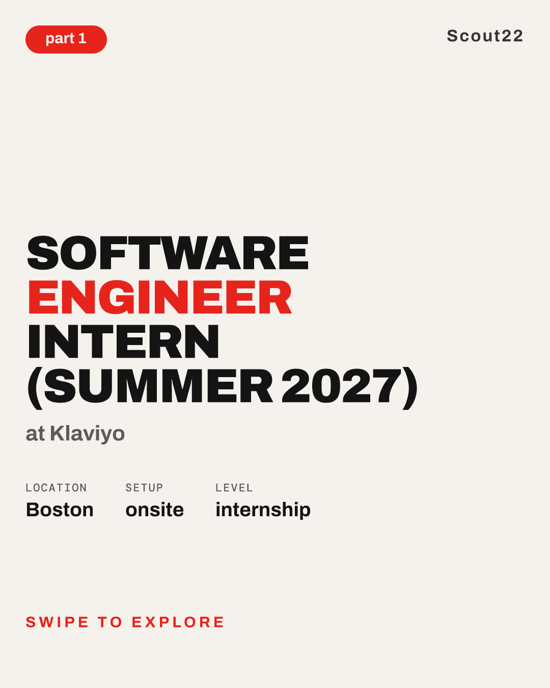 Software Engineer Intern (Summer 2027) at Klaviyo
