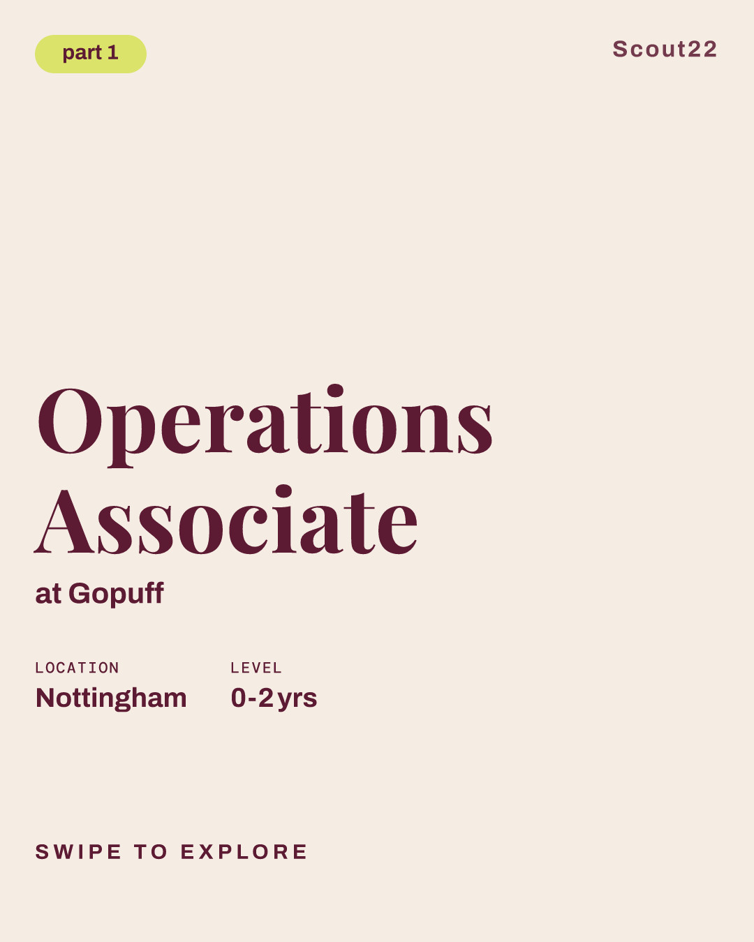 Operations Associate at Gopuff