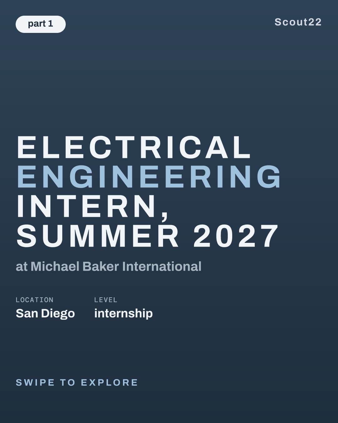 Electrical Engineering Intern, Summer 2027 at Michael Baker International