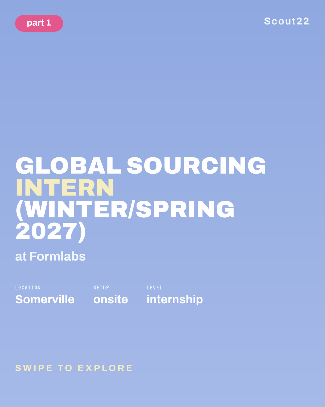 Global Sourcing Intern (Winter/Spring 2027) at Formlabs