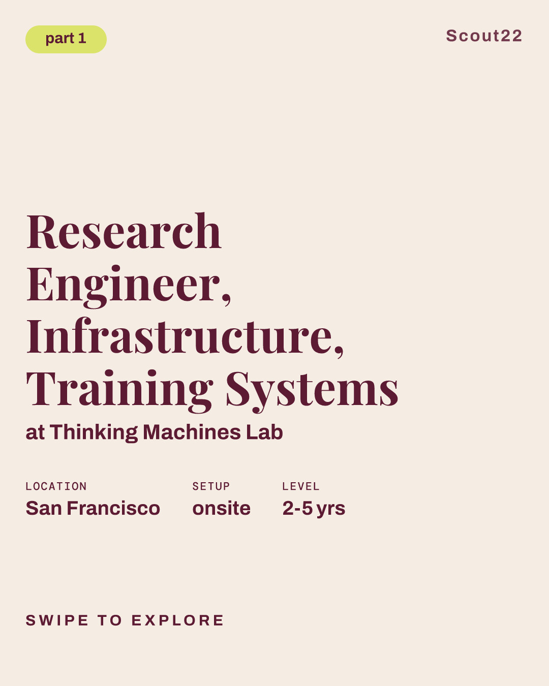 Research Engineer, Infrastructure, Training Systems at Thinking Machines Lab