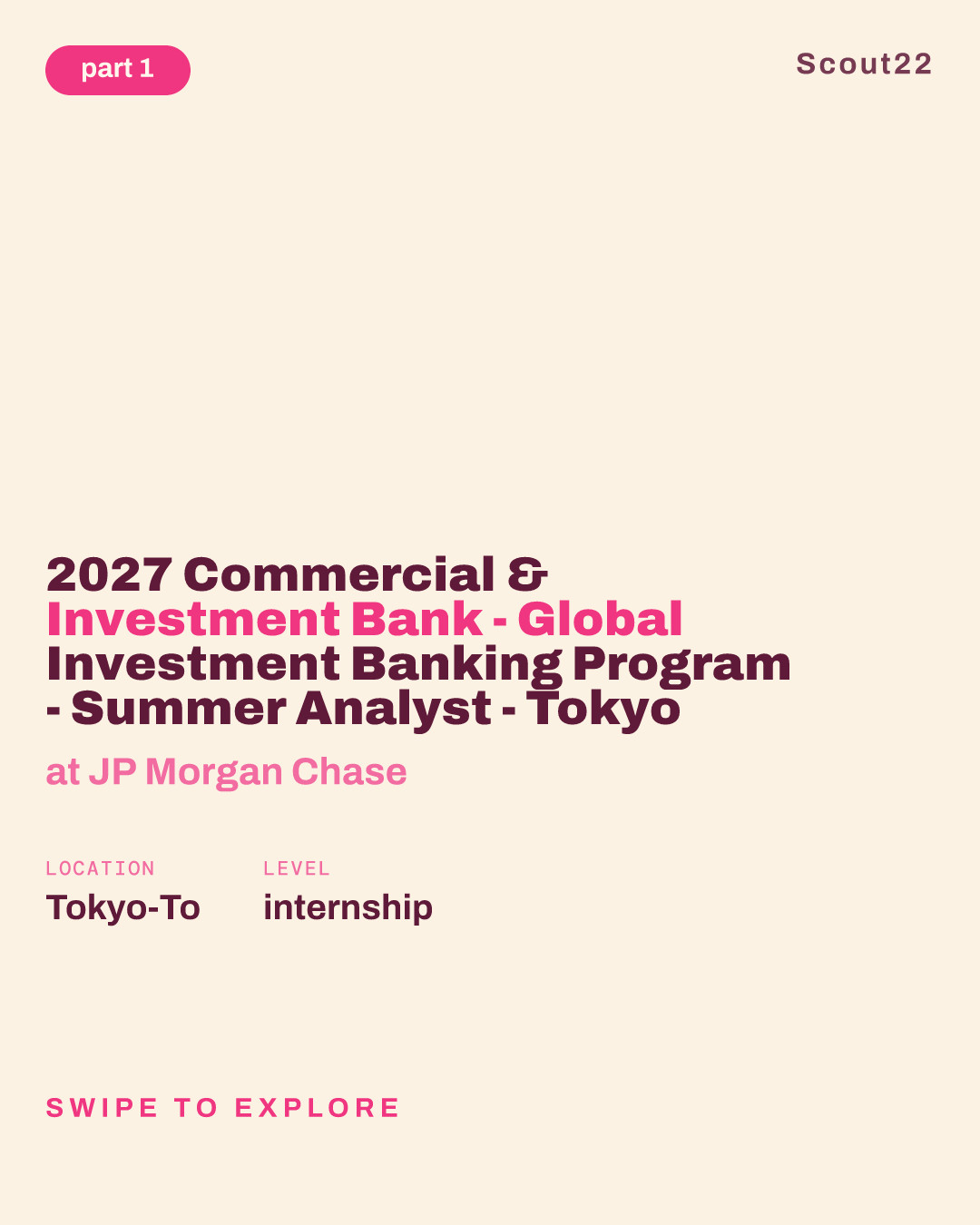 2027 Commercial & Investment Bank - Global Investment Banking Program - Summer Analyst - Tokyo at JP Morgan Chase