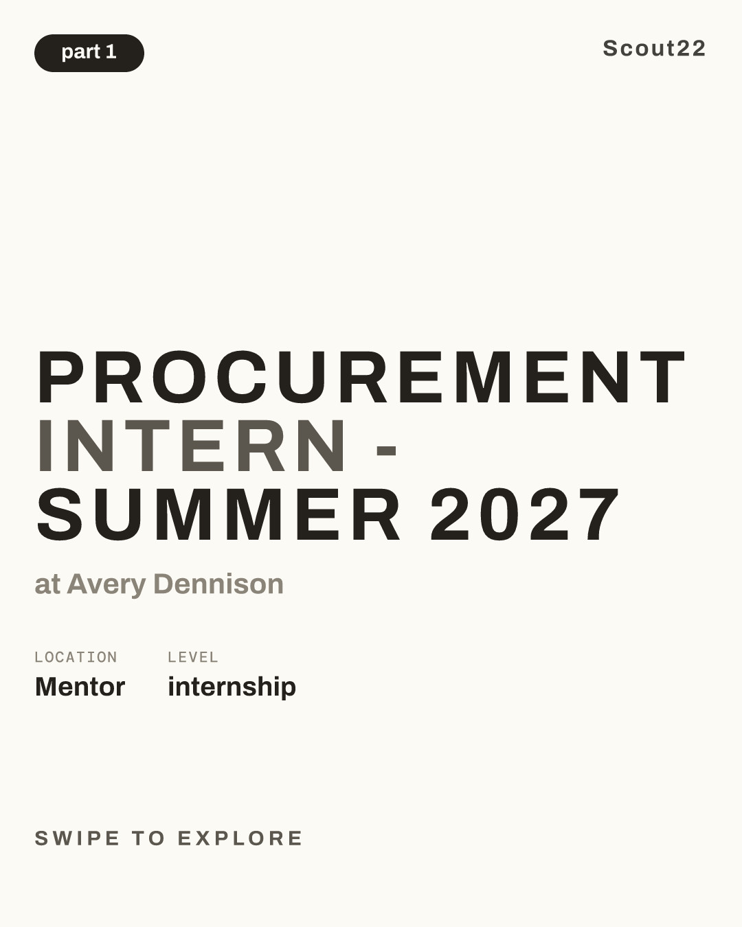 Procurement Intern - Summer 2027 at Avery Dennison