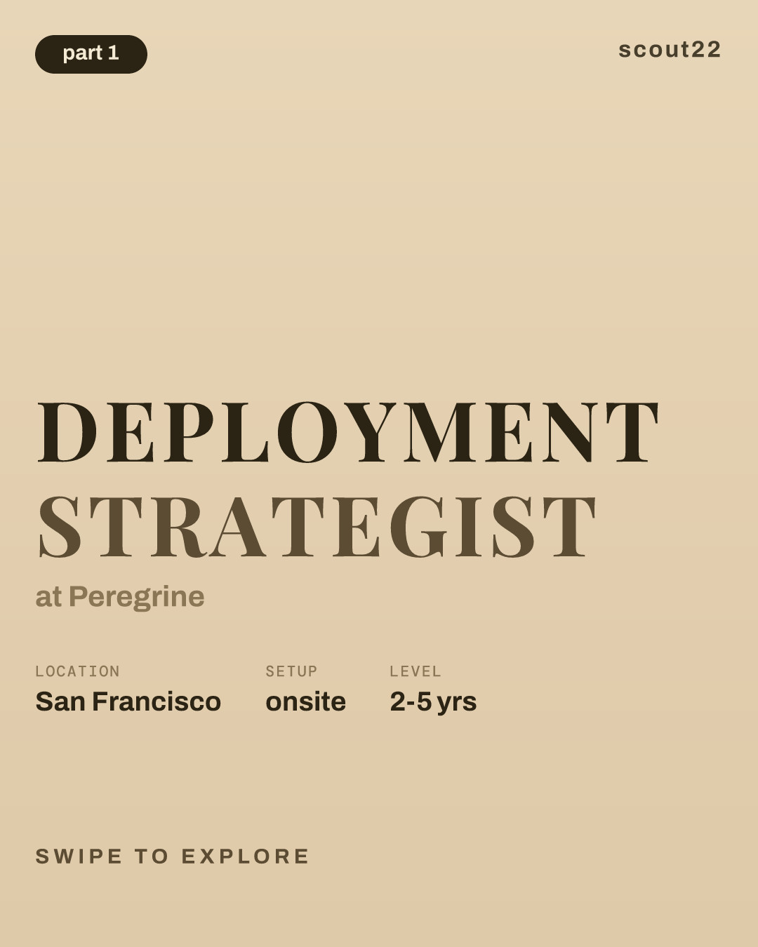 Deployment Strategist at Peregrine