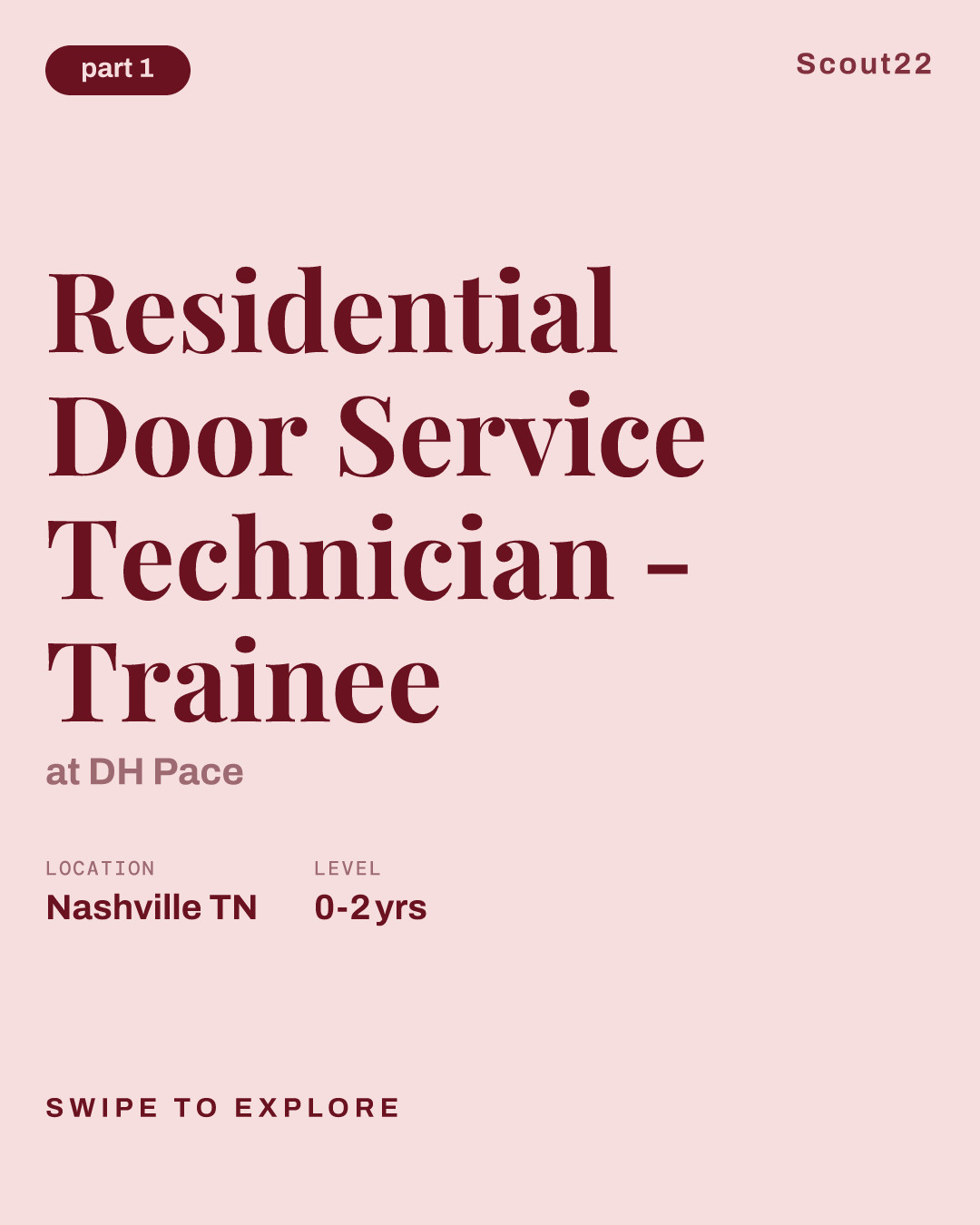 Residential Door Service Technician - Trainee at DH Pace