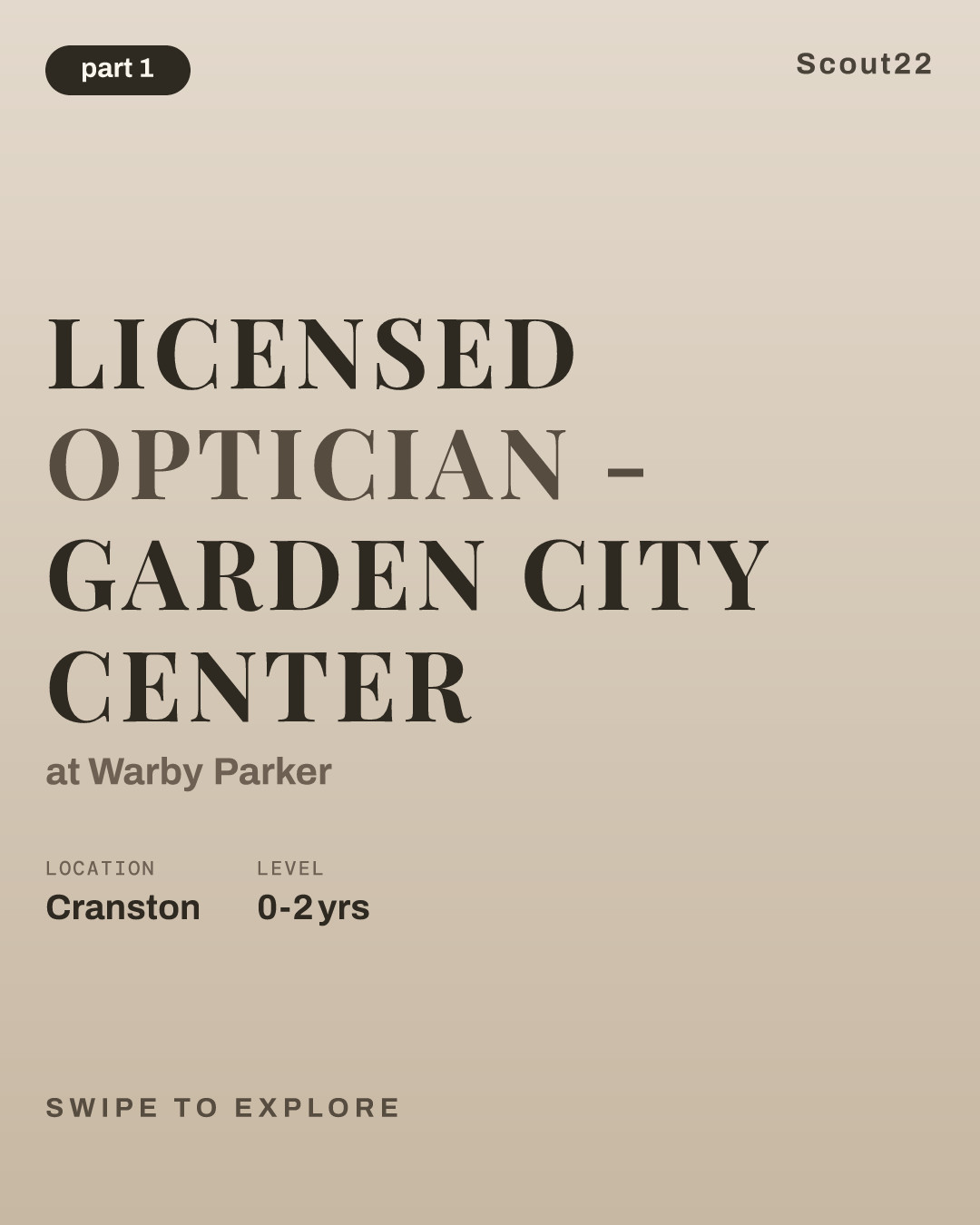 Licensed Optician - Garden City Center at Warby Parker
