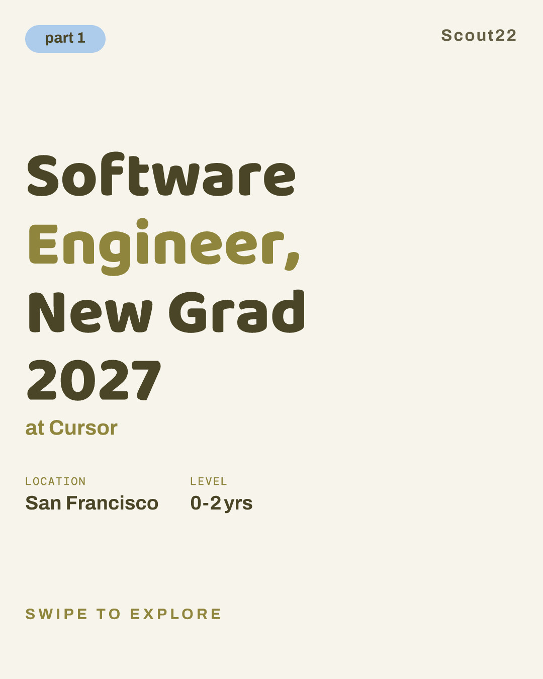 Software Engineer, New Grad 2027 at Cursor