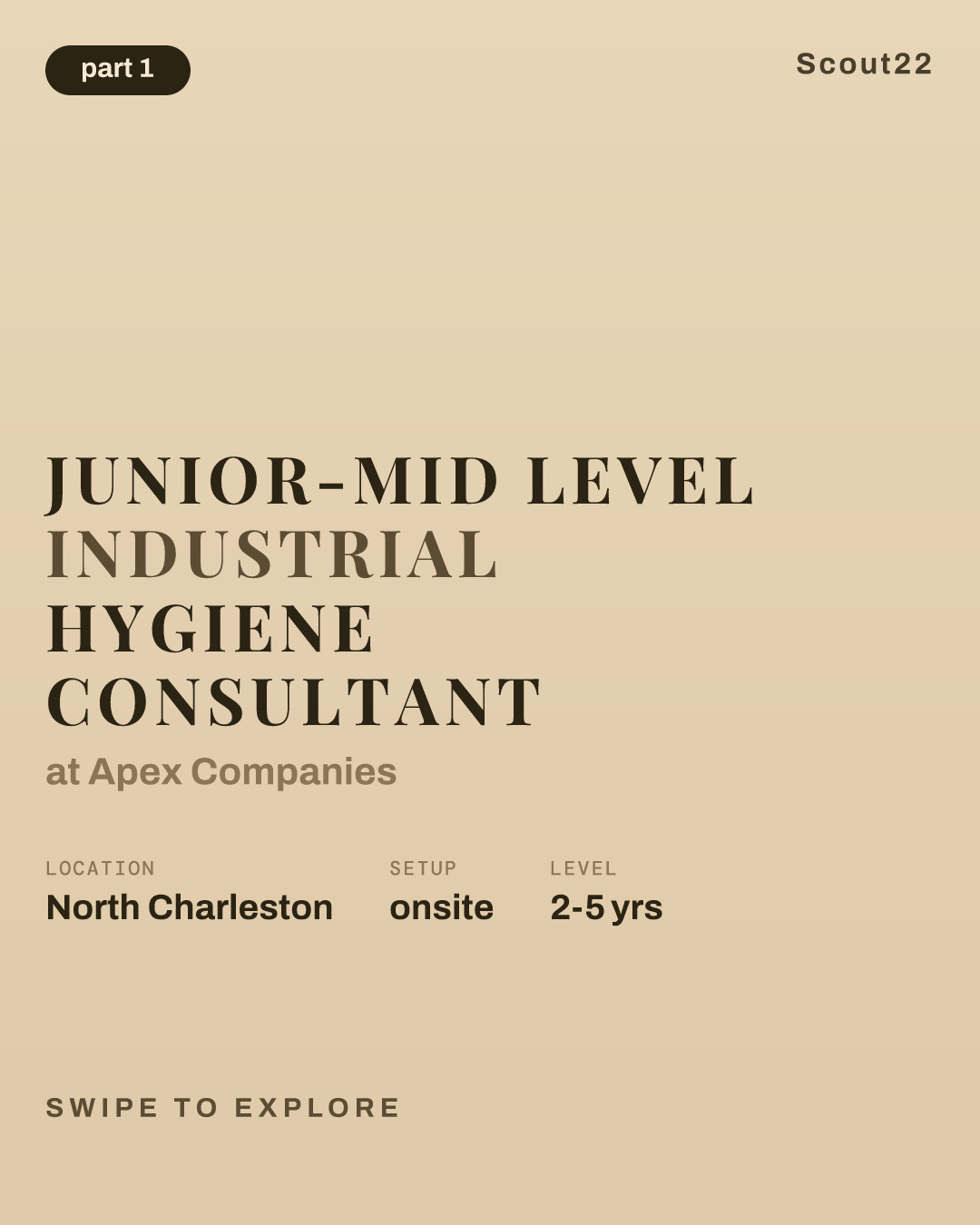 Junior-Mid Level Industrial Hygiene Consultant at Apex Companies