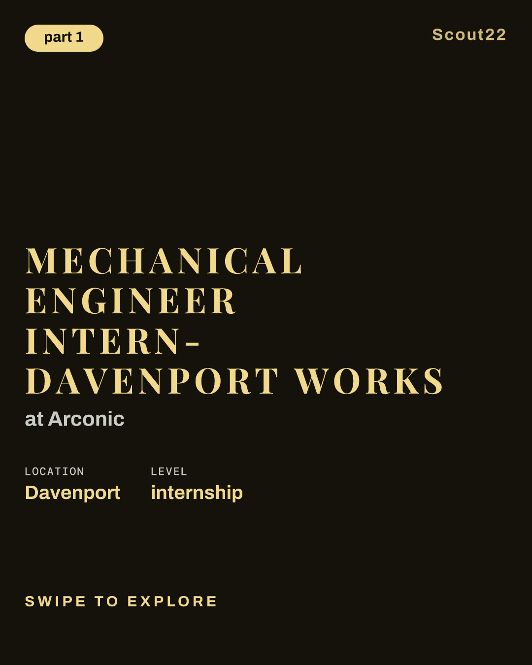 Mechanical Engineer Intern- Davenport Works at Arconic