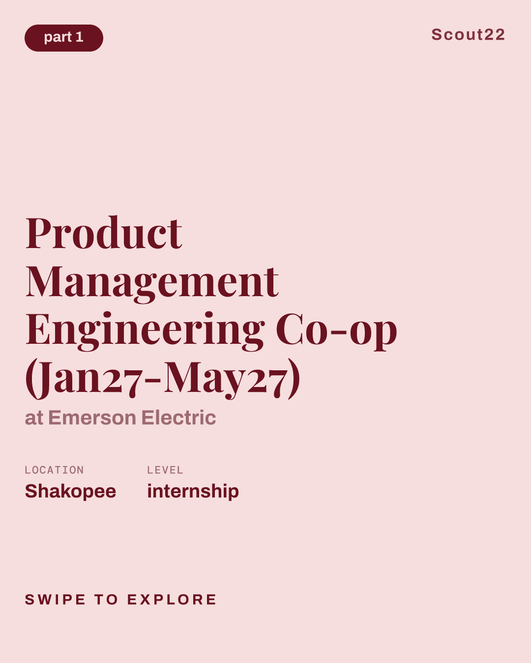 Product Management Engineering Co-op (Jan27-May27) at Emerson Electric
